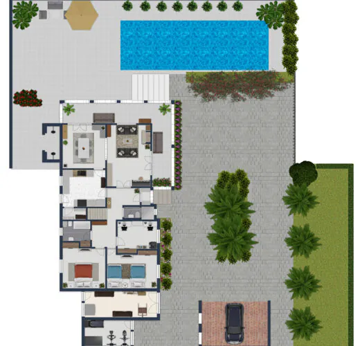 PM07386_Chalet_Pool_Garten_Garage_Meerblick_Cala -Murada_Plan-Aussen